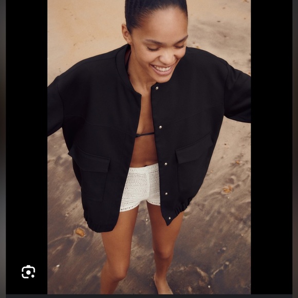 Zara long patch bomber jacket - Picture 2 of 8